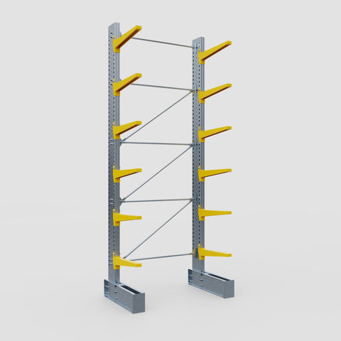 Cantilever Rack - Single Sided - Super Heavy Duty - Powder Coated - Full Bay - Height 4877mm