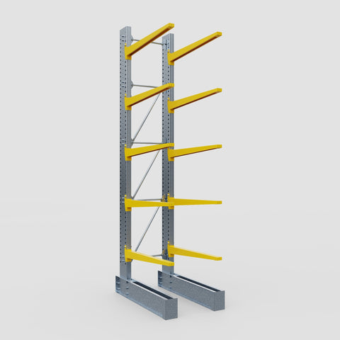 Cantilever Rack - Single Sided - Super Heavy Duty - Powder Coated - Full Bay - Height 4877mm