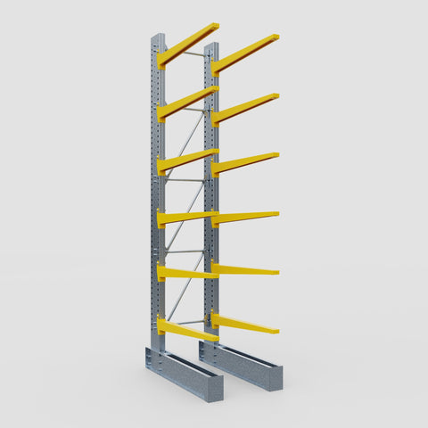 Cantilever Rack - Single Sided - Super Heavy Duty - Powder Coated - Full Bay - Height 4877mm