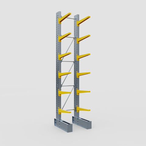 Cantilever Rack - Single Sided - Super Heavy Duty - Powder Coated - Full Bay - Height 4877mm