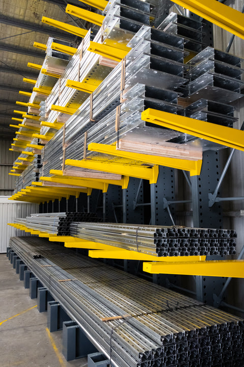 Cantilever Rack - Single Sided - Standard Duty - Powder Coated - Full Bay - Height 2500mm