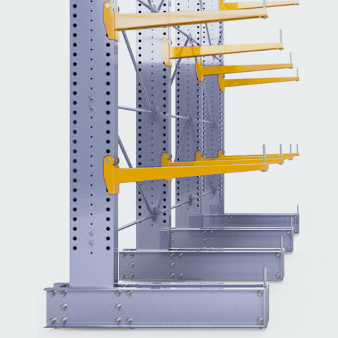 Cantilever Rack - Single Sided - Standard Duty - Powder Coated - Full Bay - Height 2500mm