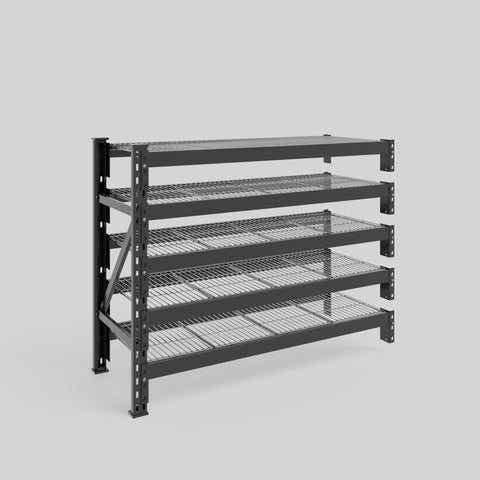 Longspan Metal Shelving - 1000mm High - Add-On Bay - Mesh Shelf