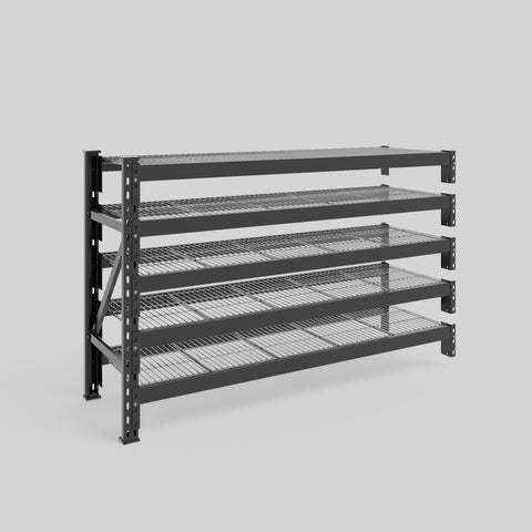 Longspan Metal Shelving - 1000mm High - Add-On Bay - Mesh Shelf