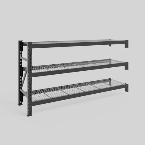 Longspan Metal Shelving - 1000mm High - Add-On Bay - Mesh Shelf