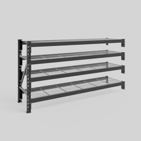 Longspan Metal Shelving - 1000mm High - Add-On Bay - Mesh Shelf