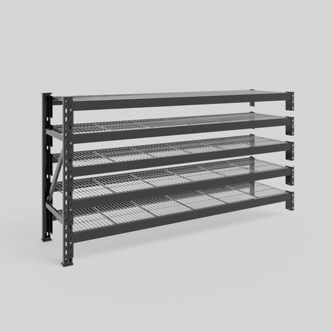 Longspan Metal Shelving - 1000mm High - Add-On Bay - Mesh Shelf