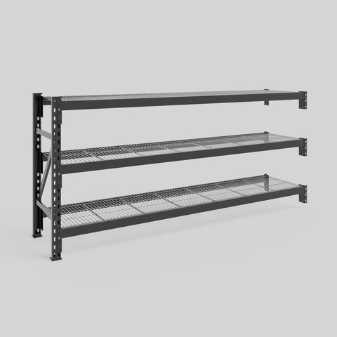 Longspan Metal Shelving - 1000mm High - Add-On Bay - Mesh Shelf