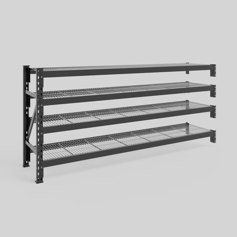 Longspan Metal Shelving - 1000mm High - Add-On Bay - Mesh Shelf