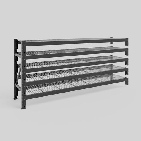 Longspan Metal Shelving - 1000mm High - Add-On Bay - Mesh Shelf