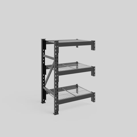Longspan Metal Shelving - 1000mm High - Add-On Bay - Mesh Shelf