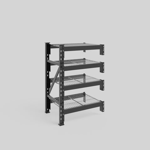 Longspan Metal Shelving - 1000mm High - Add-On Bay - Mesh Shelf