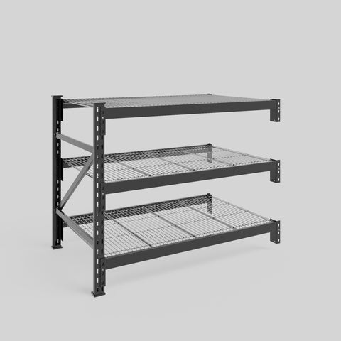 Longspan Metal Shelving - 1000mm High - Add-On Bay - Mesh Shelf