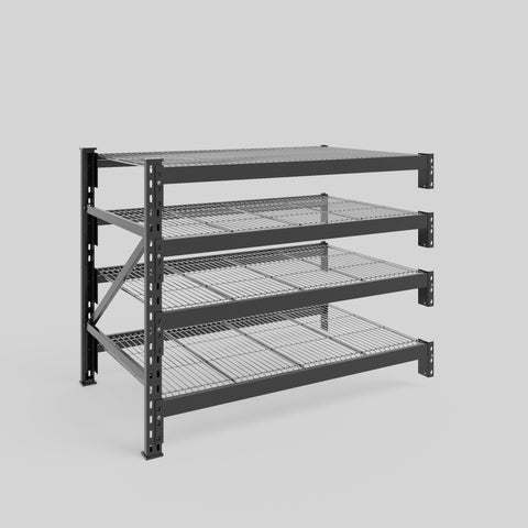 Longspan Metal Shelving - 1000mm High - Add-On Bay - Mesh Shelf