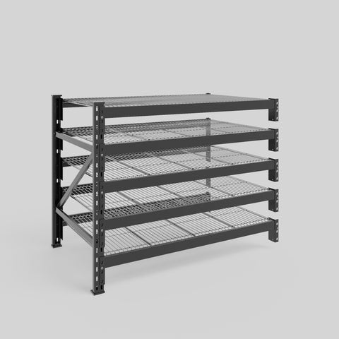 Longspan Metal Shelving - 1000mm High - Add-On Bay - Mesh Shelf