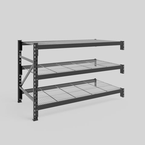 Longspan Metal Shelving - 1000mm High - Add-On Bay - Mesh Shelf