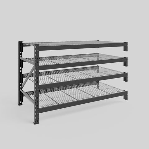 Longspan Metal Shelving - 1000mm High - Add-On Bay - Mesh Shelf