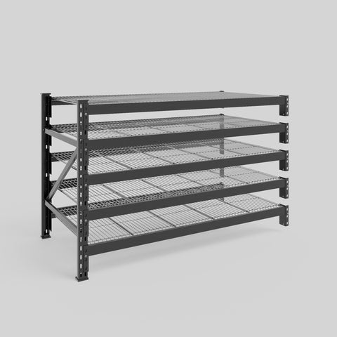 Longspan Metal Shelving - 1000mm High - Add-On Bay - Mesh Shelf