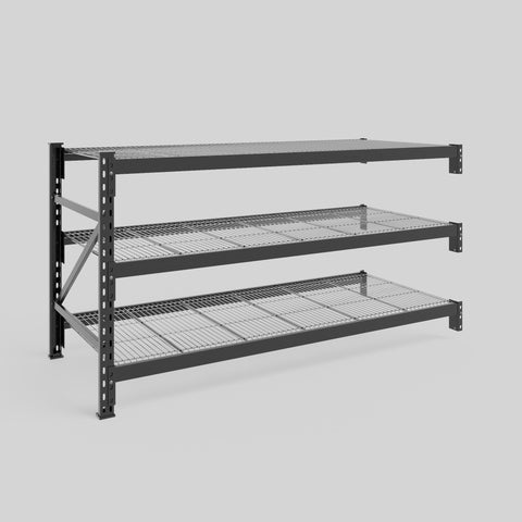 Longspan Metal Shelving - 1000mm High - Add-On Bay - Mesh Shelf