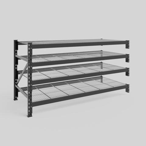 Longspan Metal Shelving - 1000mm High - Add-On Bay - Mesh Shelf