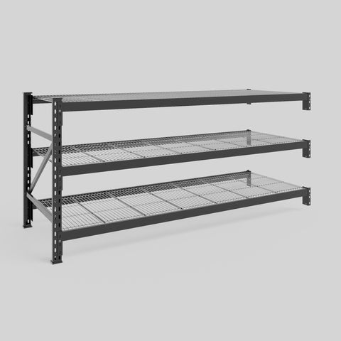 Longspan Metal Shelving - 1000mm High - Add-On Bay - Mesh Shelf