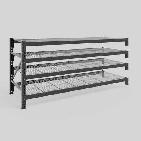 Longspan Metal Shelving - 1000mm High - Add-On Bay - Mesh Shelf