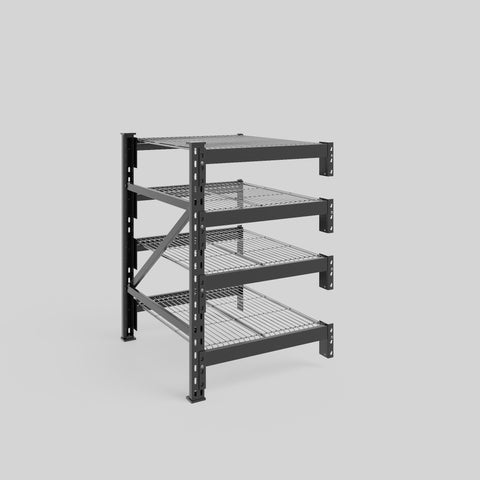 Longspan Metal Shelving - 1000mm High - Add-On Bay - Mesh Shelf