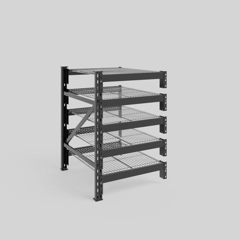 Longspan Metal Shelving - 1000mm High - Add-On Bay - Mesh Shelf