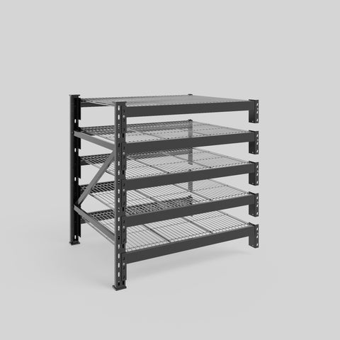 Longspan Metal Shelving - 1000mm High - Add-On Bay - Mesh Shelf