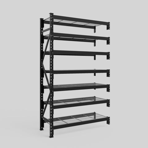 Longspan Metal Shelving - 2100mm High - Add-On Bay - Mesh Shelf