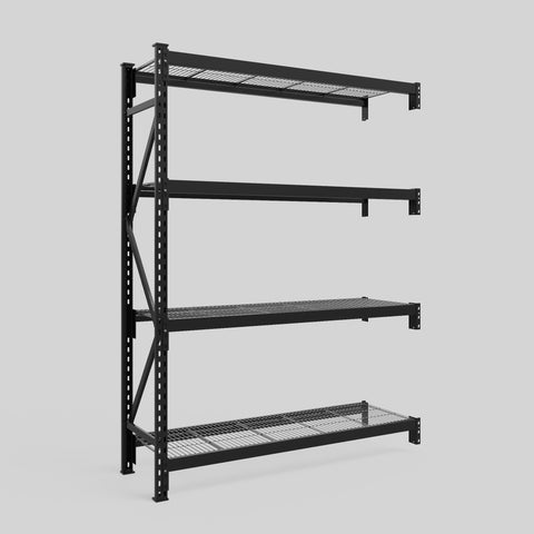 Longspan Metal Shelving - 2100mm High - Add-On Bay - Mesh Shelf