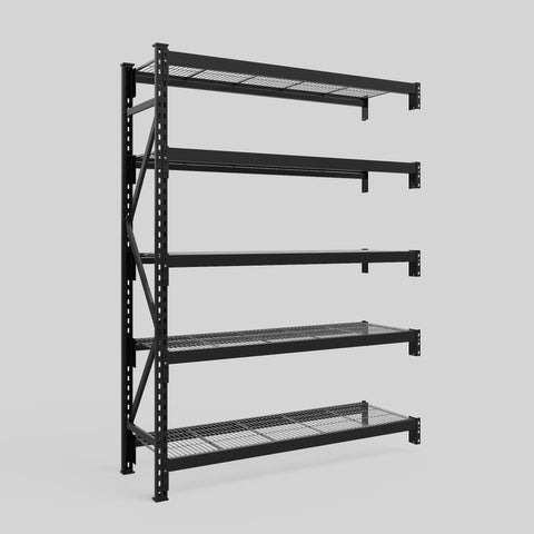 Longspan Metal Shelving - 2100mm High - Add-On Bay - Mesh Shelf