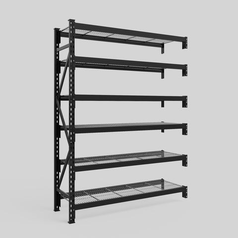 Longspan Metal Shelving - 2100mm High - Add-On Bay - Mesh Shelf