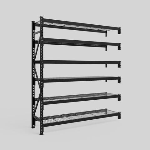 Longspan Metal Shelving - 2100mm High - Add-On Bay - Mesh Shelf