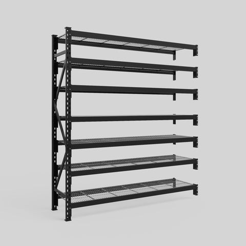 Longspan Metal Shelving - 2100mm High - Add-On Bay - Mesh Shelf