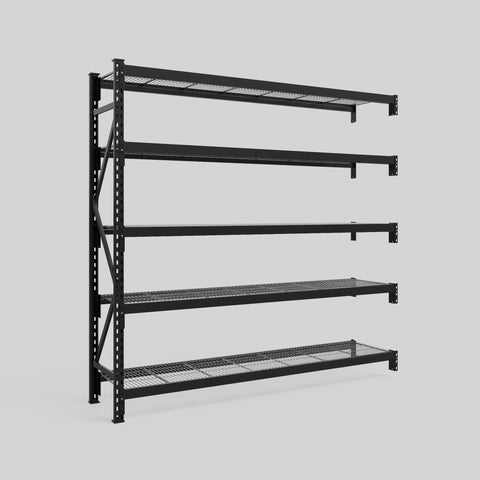 Longspan Metal Shelving - 2100mm High - Add-On Bay - Mesh Shelf