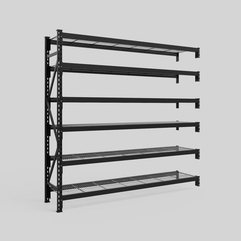 Longspan Metal Shelving - 2100mm High - Add-On Bay - Mesh Shelf
