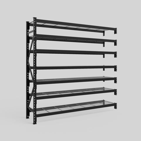 Longspan Metal Shelving - 2100mm High - Add-On Bay - Mesh Shelf