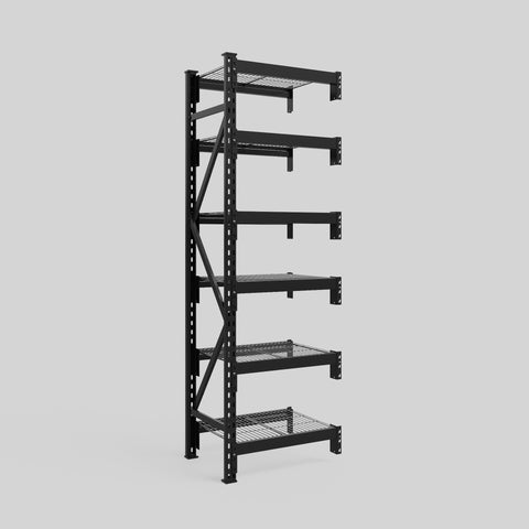 Longspan Metal Shelving - 2100mm High - Add-On Bay - Mesh Shelf
