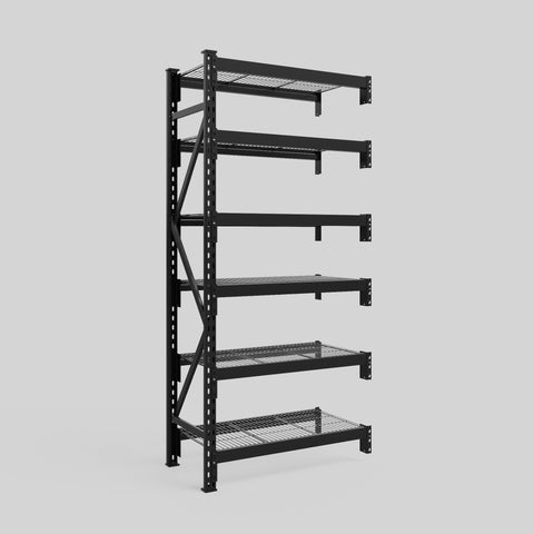 Longspan Metal Shelving - 2100mm High - Add-On Bay - Mesh Shelf