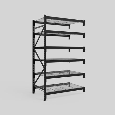 Longspan Metal Shelving - 2100mm High - Add-On Bay - Mesh Shelf