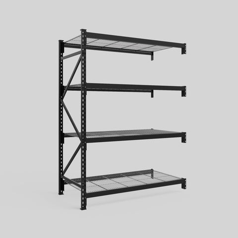 Longspan Metal Shelving - 2100mm High - Add-On Bay - Mesh Shelf