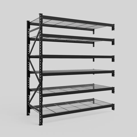 Longspan Metal Shelving - 2100mm High - Add-On Bay - Mesh Shelf