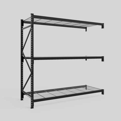 Longspan Metal Shelving - 2100mm High - Add-On Bay - Mesh Shelf