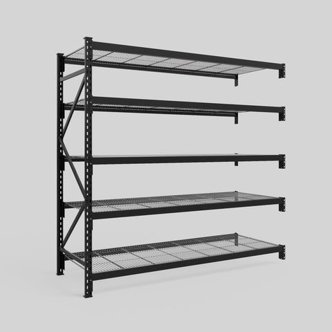 Longspan Metal Shelving - 2100mm High - Add-On Bay - Mesh Shelf