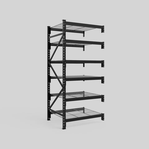 Longspan Metal Shelving - 2100mm High - Add-On Bay - Mesh Shelf