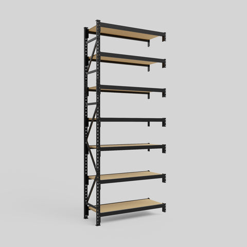 Longspan Metal Shelving - 3100mm High - Add-On Bay - Particleboard Shelf