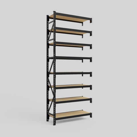 Longspan Metal Shelving - 3100mm High - Add-On Bay - Particleboard Shelf