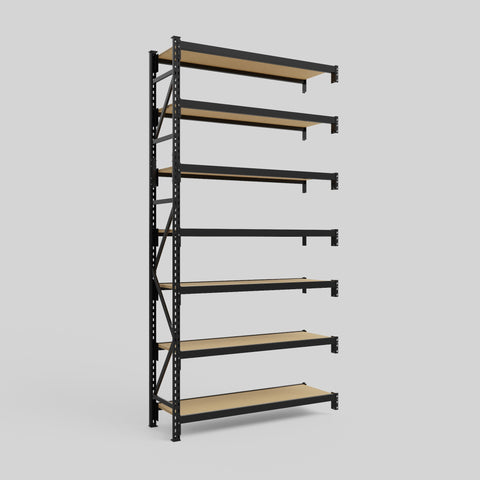 Longspan Metal Shelving - 3100mm High - Add-On Bay - Particleboard Shelf