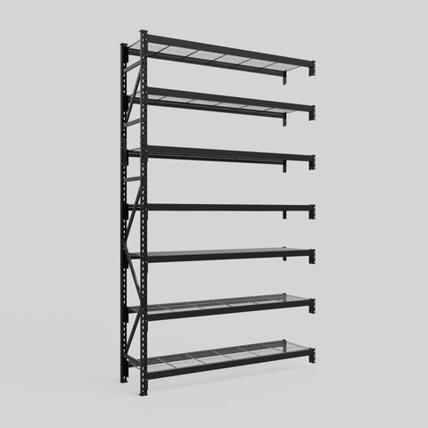 Longspan Metal Shelving - 3100mm High - Add-On Bay - Mesh Shelf